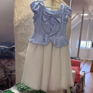 Janie and Jack Light Blue and White Formal Dress